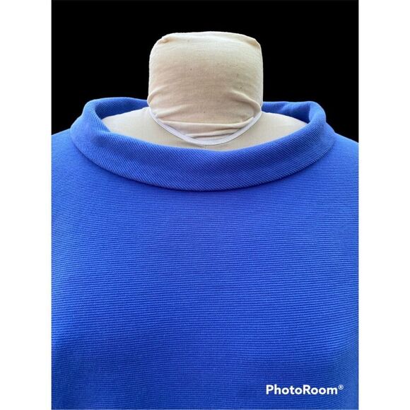 Talbots Funnel Neck Button Back 3/4 Length Sleeves Periwinkle Blue Size 2X - Picture 5 of 10